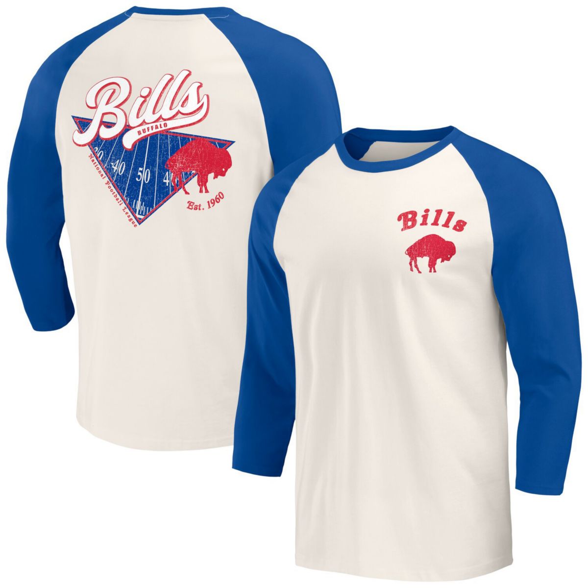 Мужская Футболка Darius Rucker Collection by Fanatics Buffalo Bills Raglan 3/4 Darius Rucker Collection by Fanatics