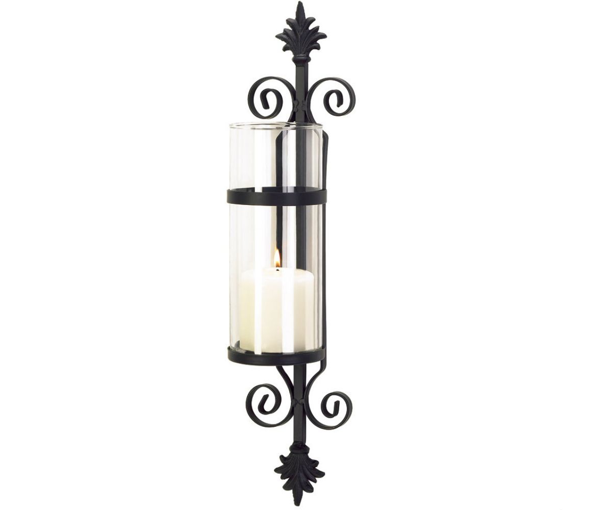 Matte Black Wall Candle Column Accent Plus