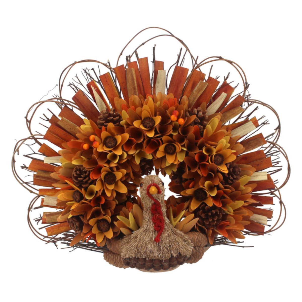 Celebrate Together™ Fall Wood Curl Turkey Wreath Celebrate Together