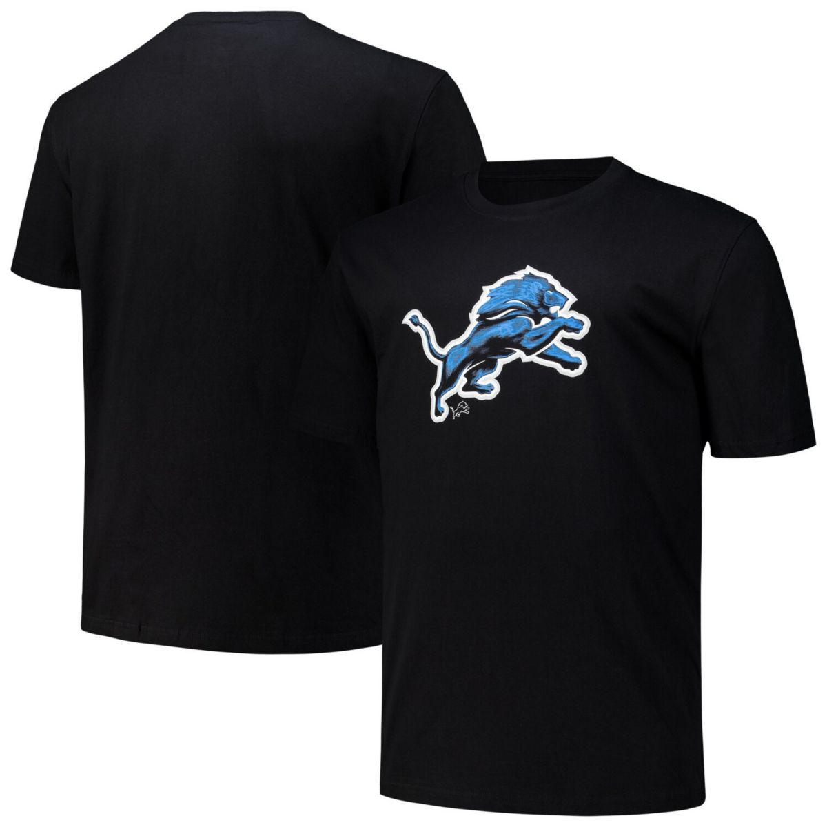 Мужская Футболка Fanatics Black Detroit Lions Big & Tall Midnight Mascot Fanatics Brands - White Label