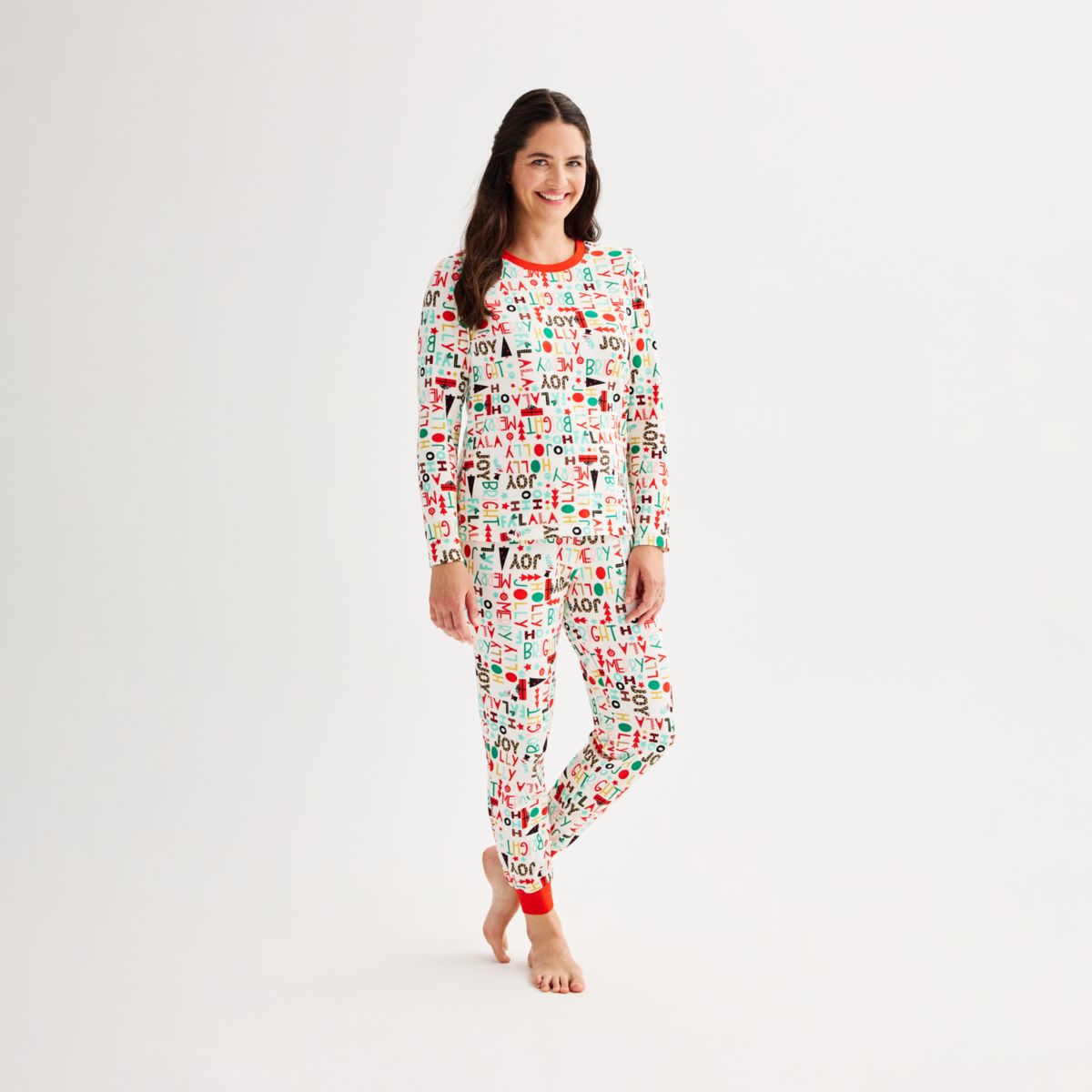 Женские Пижамы Jammies For Your Families Fa La La Комплект Топ и Брюки Jammies For Your Families