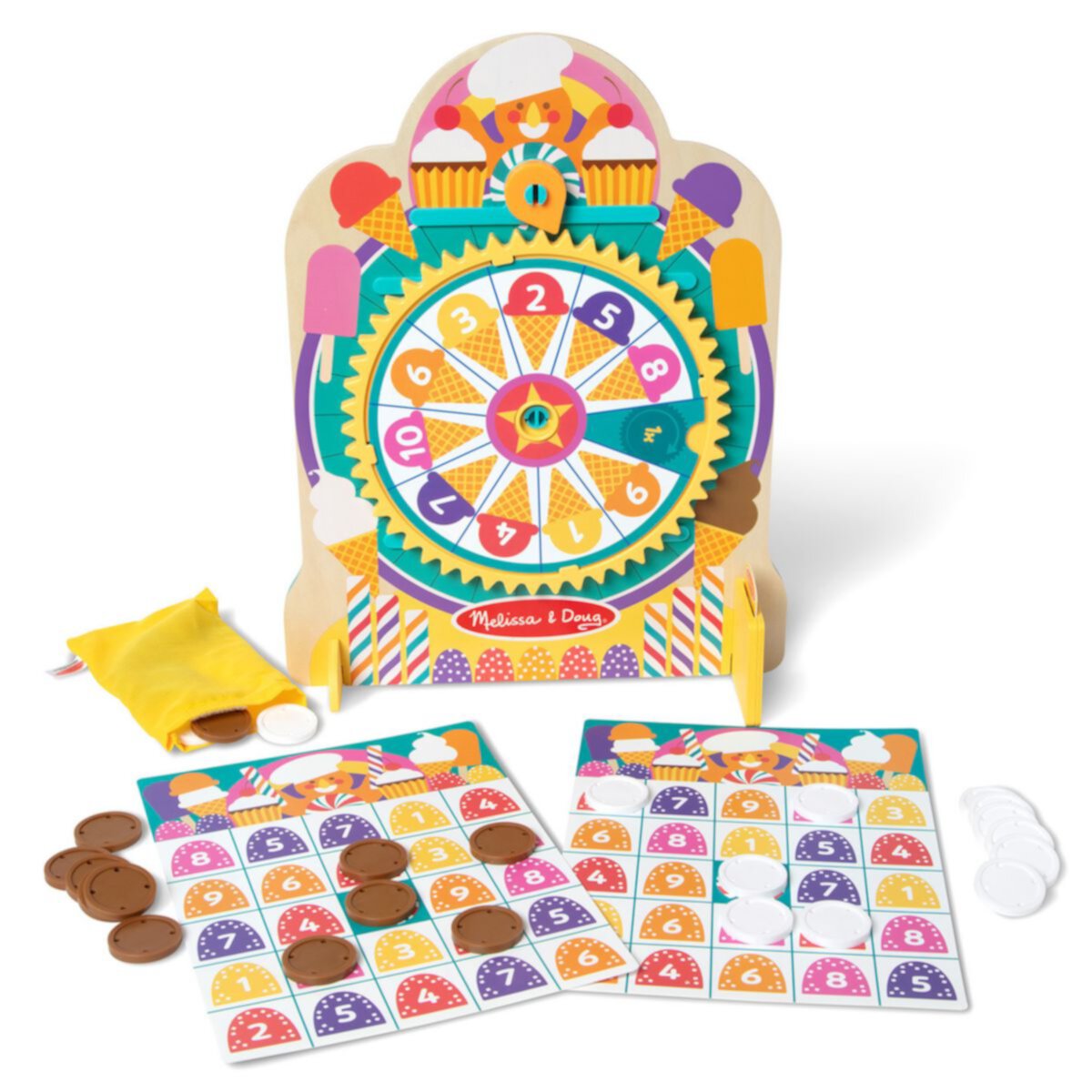 Игрушка Melissa & Doug Веселый ярмарочный день! Деревянные двусторонние игры Рулетка и Плинко Melissa & Doug