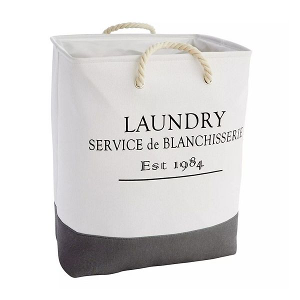 Canvas Laundry Basket With Handles Kitcheniva