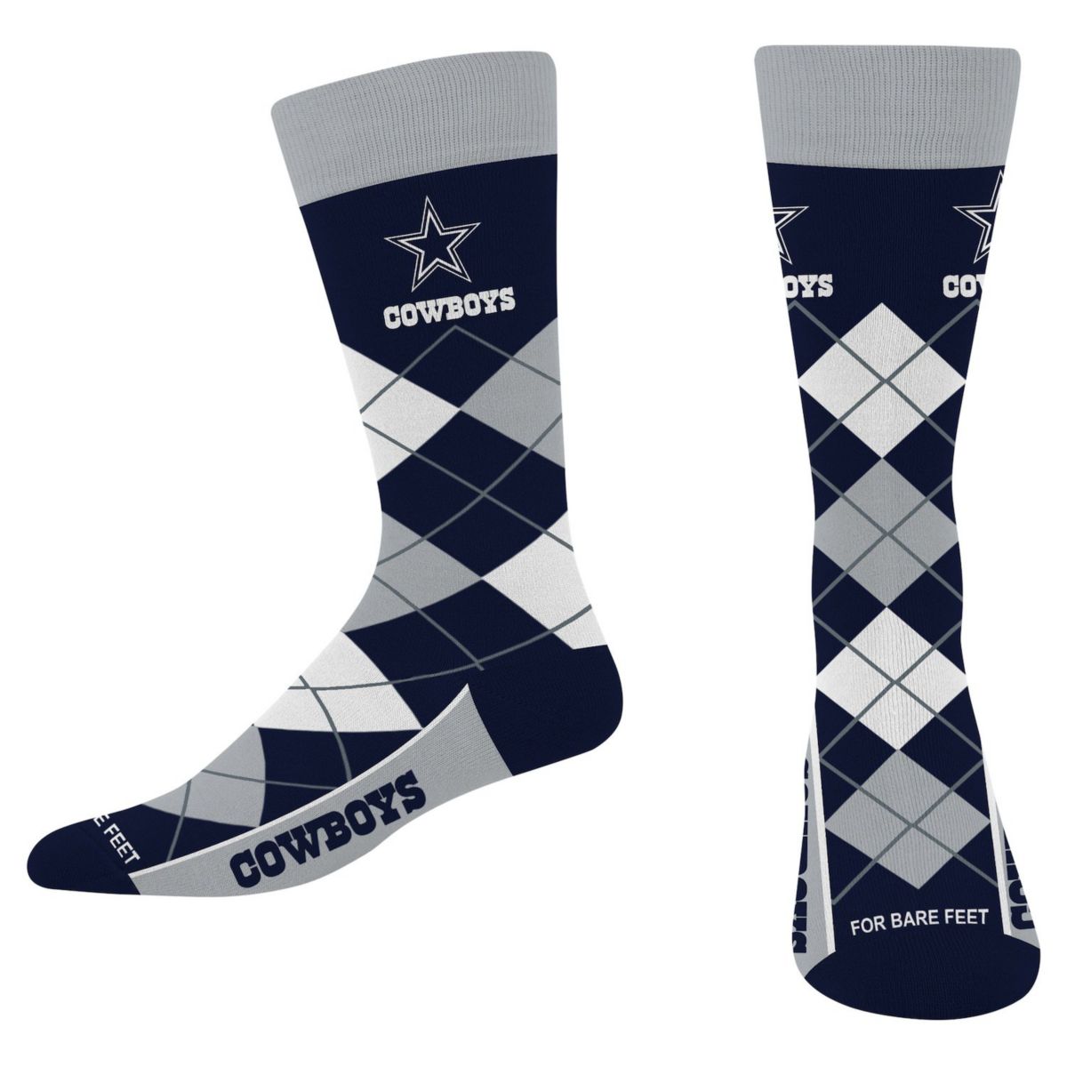 Унисекс Носки For Bare Feet Dallas Cowboys Argyle Remix For Bare Feet