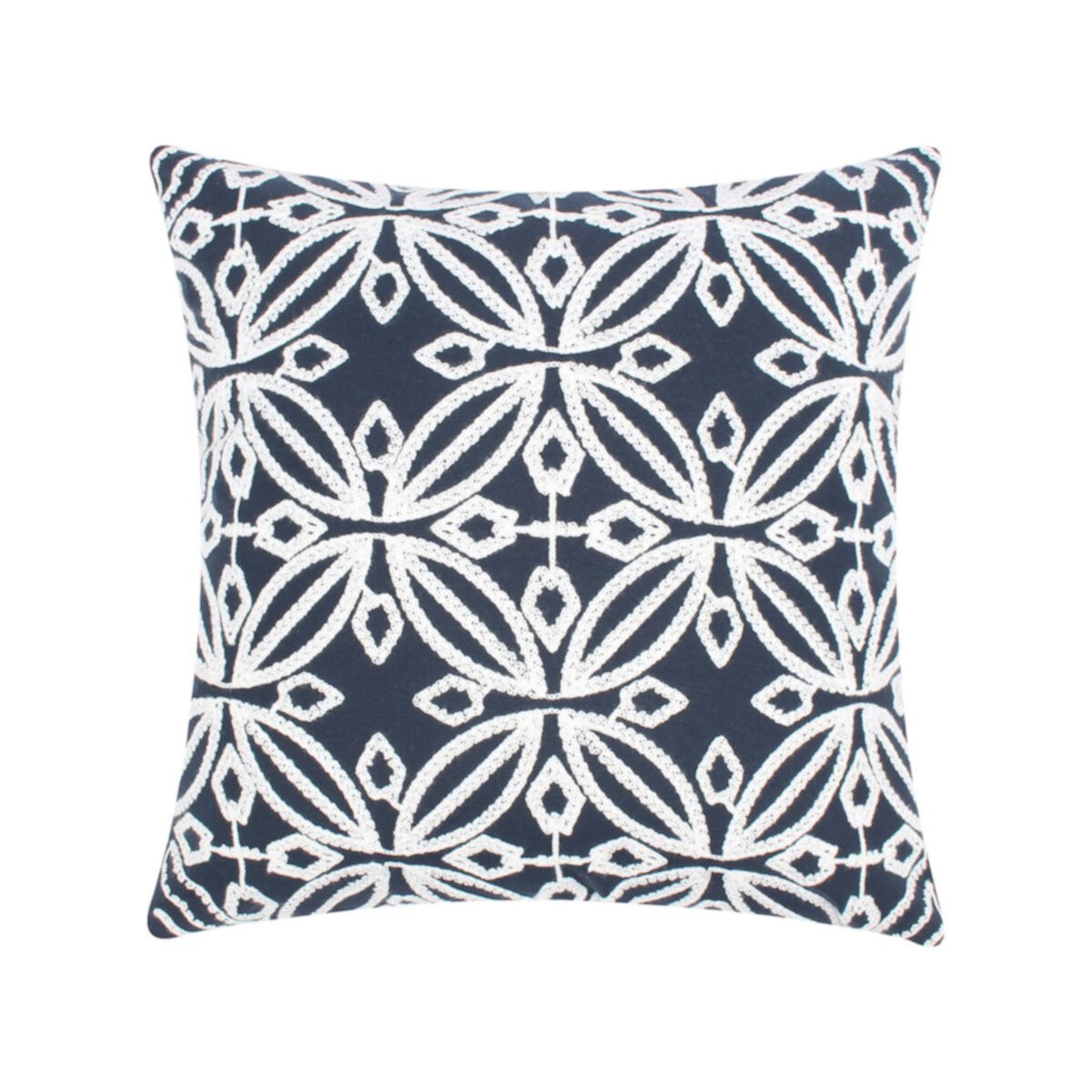 Levtex Home Magnolia Navy Embroidered Throw Pillow Levtex