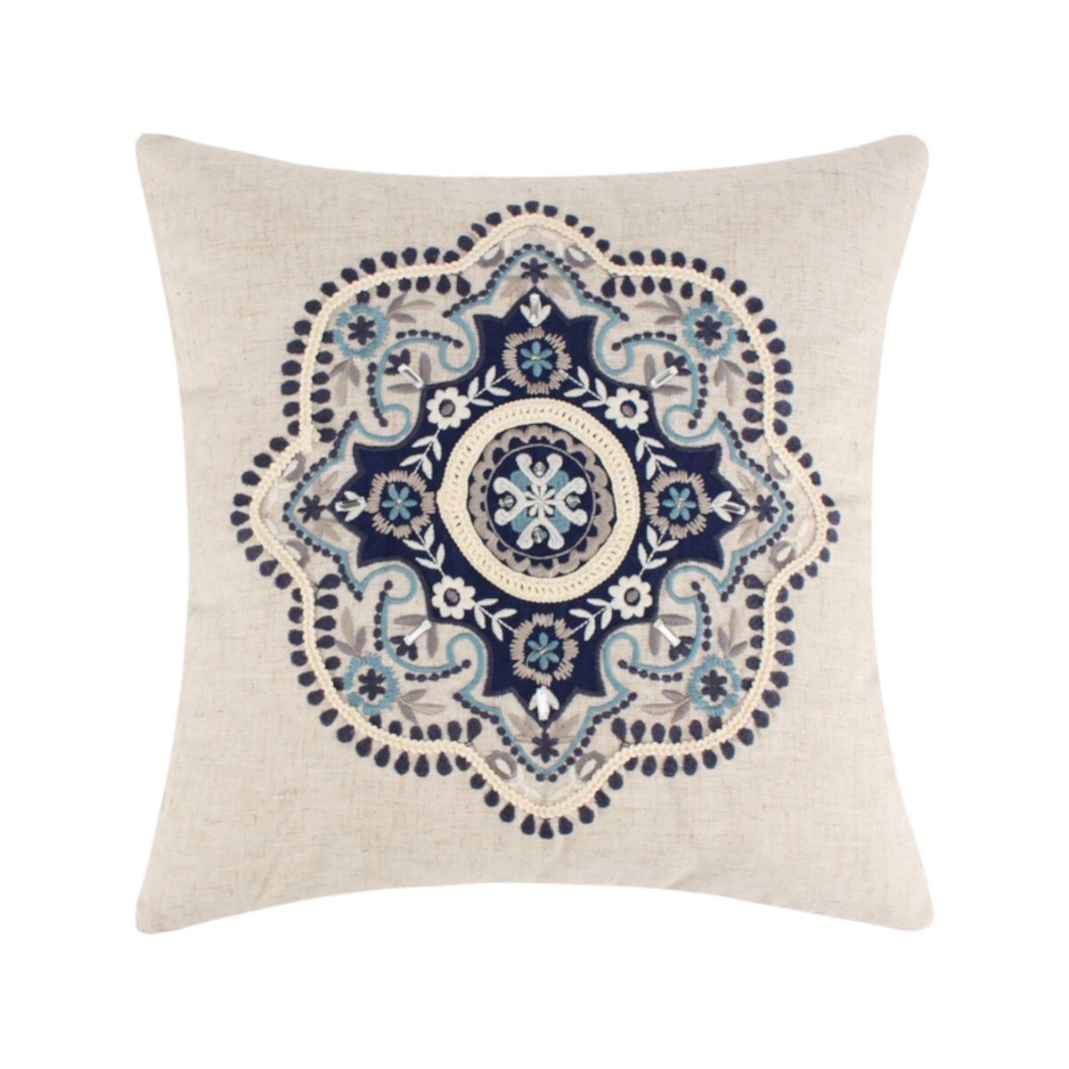 Levtex Home Lorrance Embroidered Medallion Throw Pillow Levtex