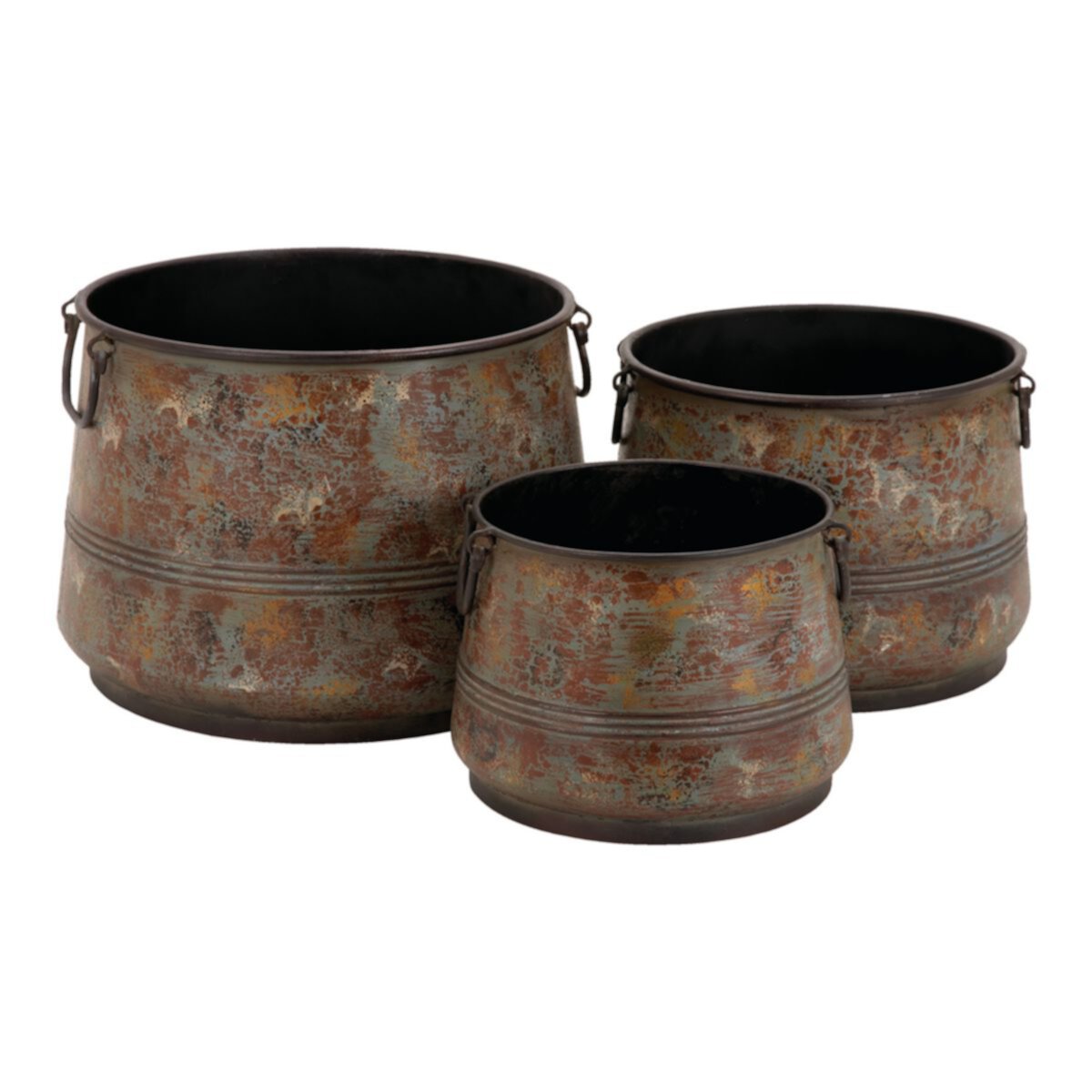 Stella & Eve Brass Finish Rustic Planter Table Decor 3-piece Set Stella & Eve