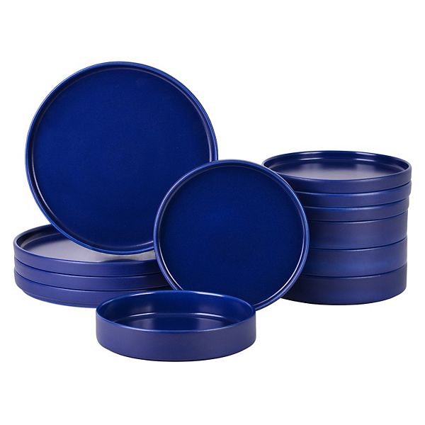 222 Fifth Kaden Blue 12-pc. Dinnerware Set 222 Fifth