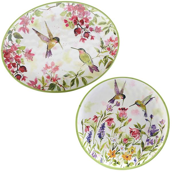 Certified International 2-Piece Hummingbirds Platter Set Certified International