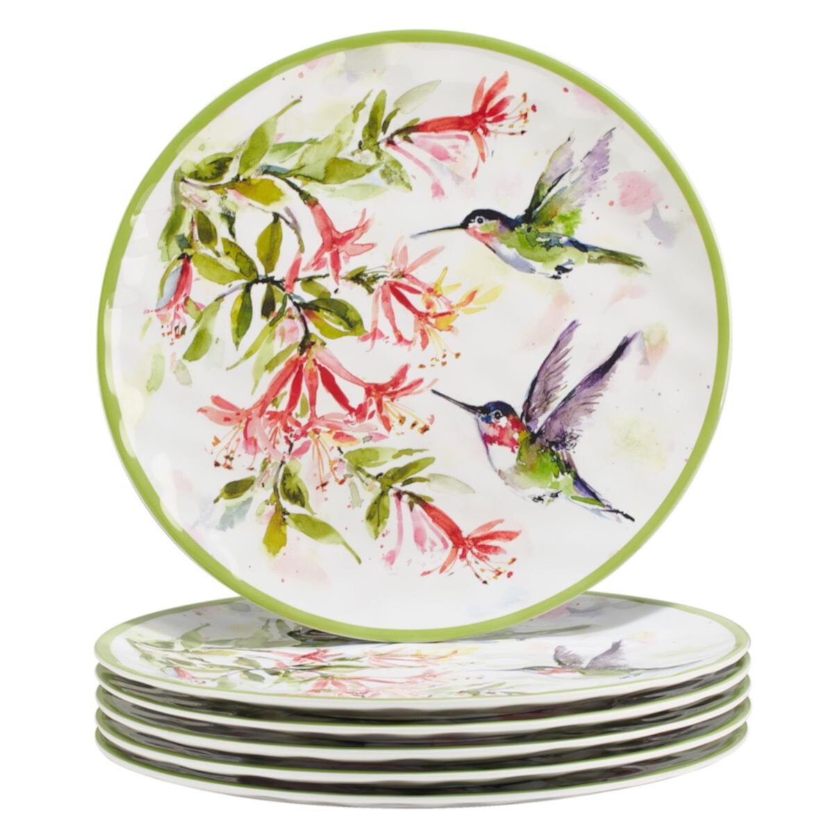 Certified International Hummingbird 6-Piece Dinner Plate Set Certified International