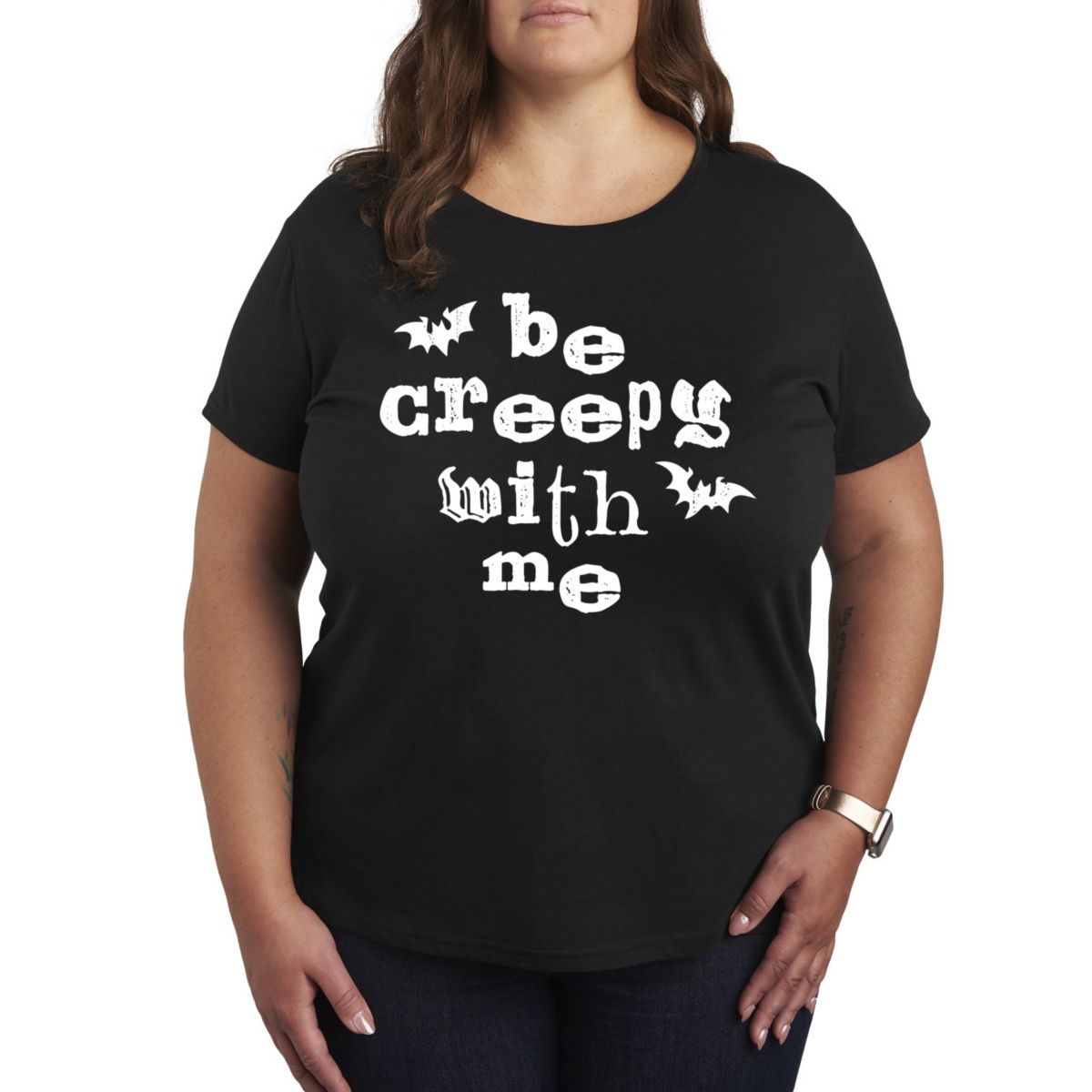 Женская Футболка Unbranded Plus Size Be Creepy With Me Unbranded