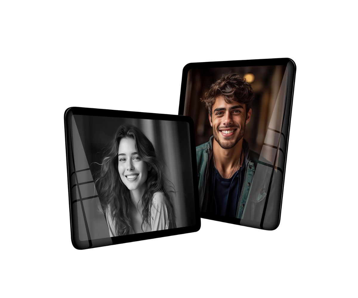 Sleak Modern-tech Visual Picture Frames With High-transparency And Rounded Corners - Set Of 2 Slickblue