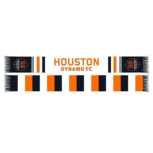 Двусторонний вязаный шарф команд Houston Dynamo FC Bold Bar Core, 70% акрил, 30% полиэстер Ruffneck Scarves