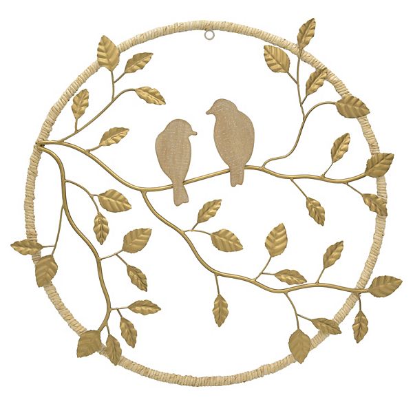 Belle Maison 25-in. Bird On Branch Metal Medallion Wall Décor Belle Maison