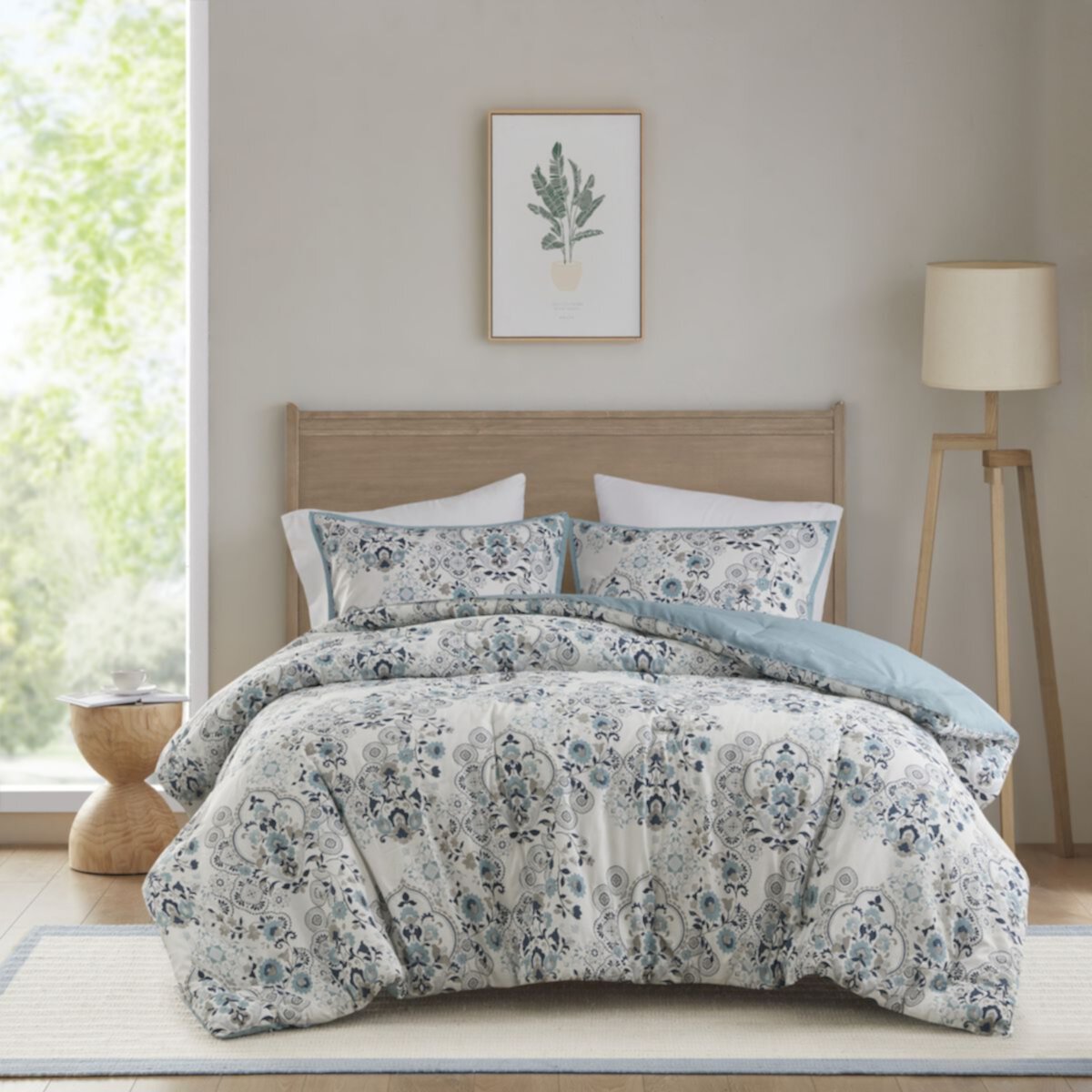 Madison Park Joyce 3-Piece Floral Printed Cotton Comforter Set Madison Park