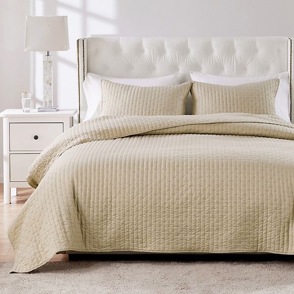 Greenland Home Fashions Monterrey Taupe Quilt Set with Shams Greenland Home Fashions