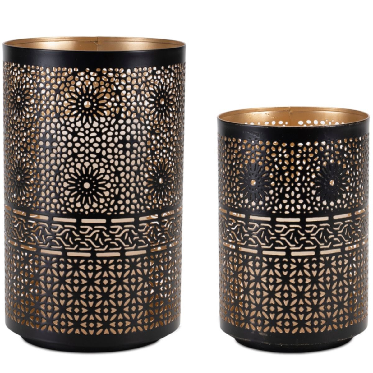 Mandala Punched Metal Candle Holder (Set of 2) Slickblue