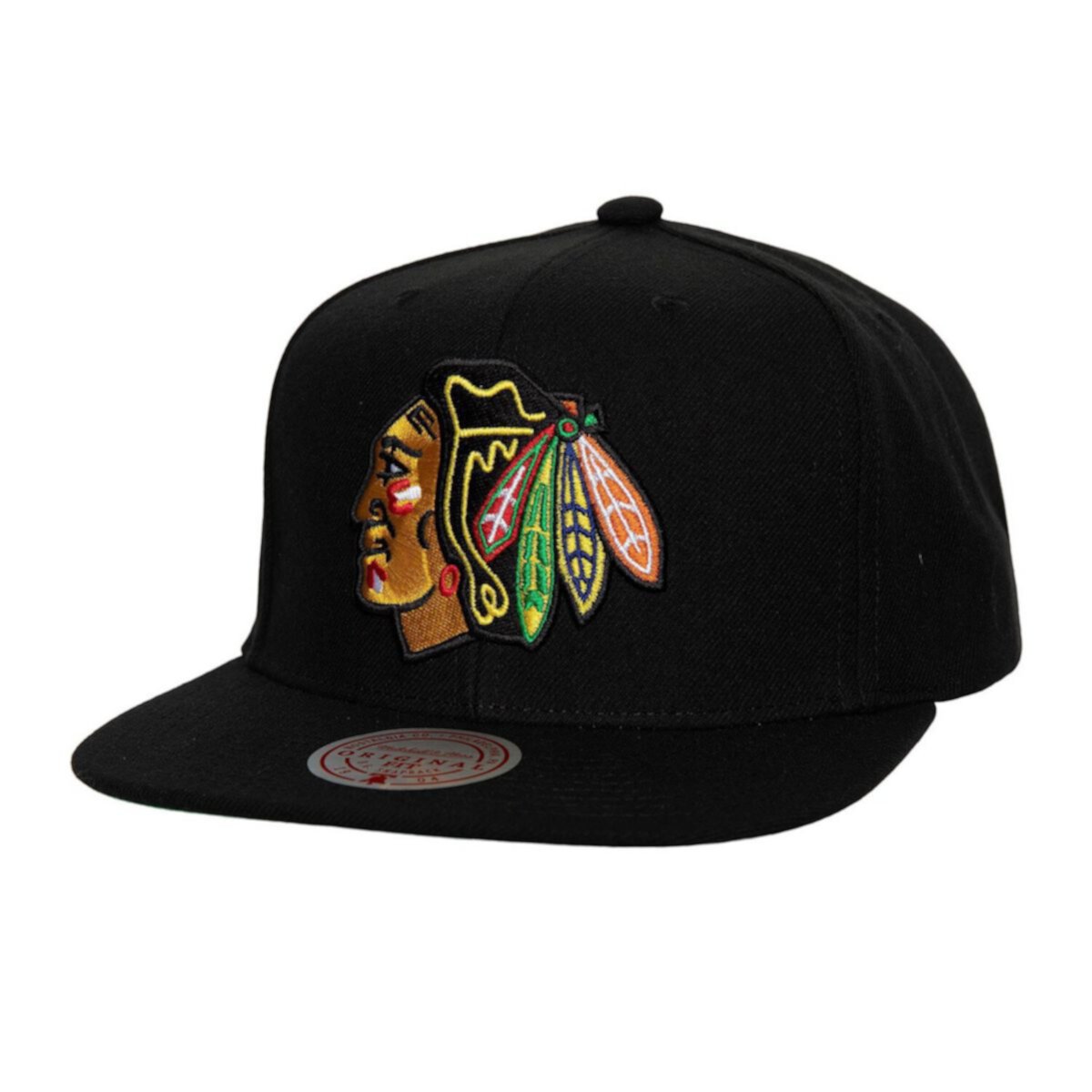 Кепка Mitchell & Ness Черная Chicago Blackhawks Core Top Spot Snapback Mitchell & Ness