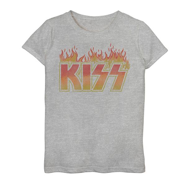 Детская Футболка Licensed Character Kiss Flaming Logo Licensed Character