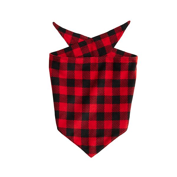 Бандана Merry & Bright Buffalo Plaid для собак из мягкого трикотажа Jammies For Your Families