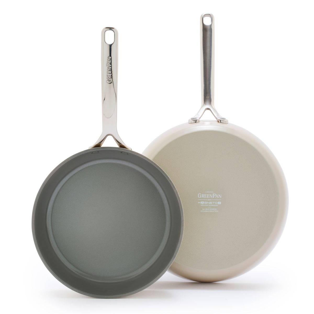 GreenPan GP5 Hard-Anodized Aluminum Healthy Ceramic Nonstick 9.5-in. & 11-in. 2-pc. Frying Pan Skillet Set Greenpan