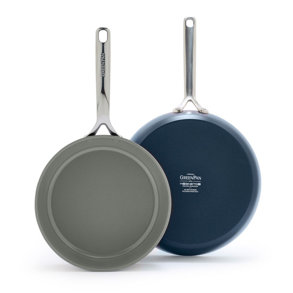 GreenPan GP5 Hard-Anodized Aluminum Healthy Ceramic Nonstick 9.5-in. & 11-in. 2-pc. Frying Pan Skillet Set Greenpan