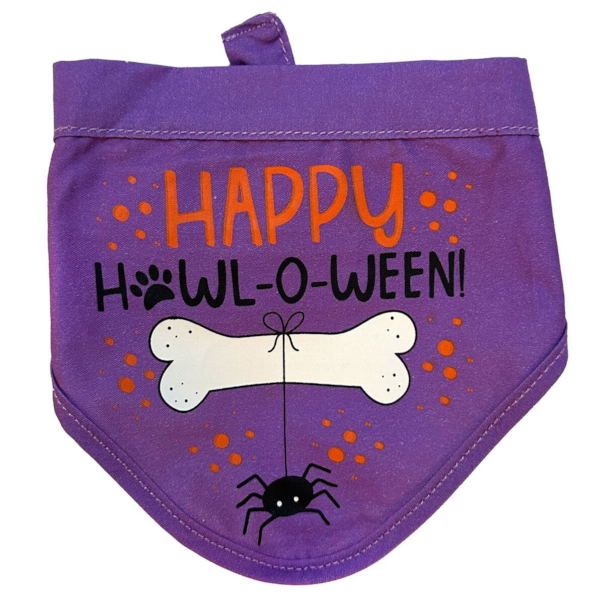 Бандана для собак Happy Howloween из 100% хлопка — размеры S/M и M/L Woof