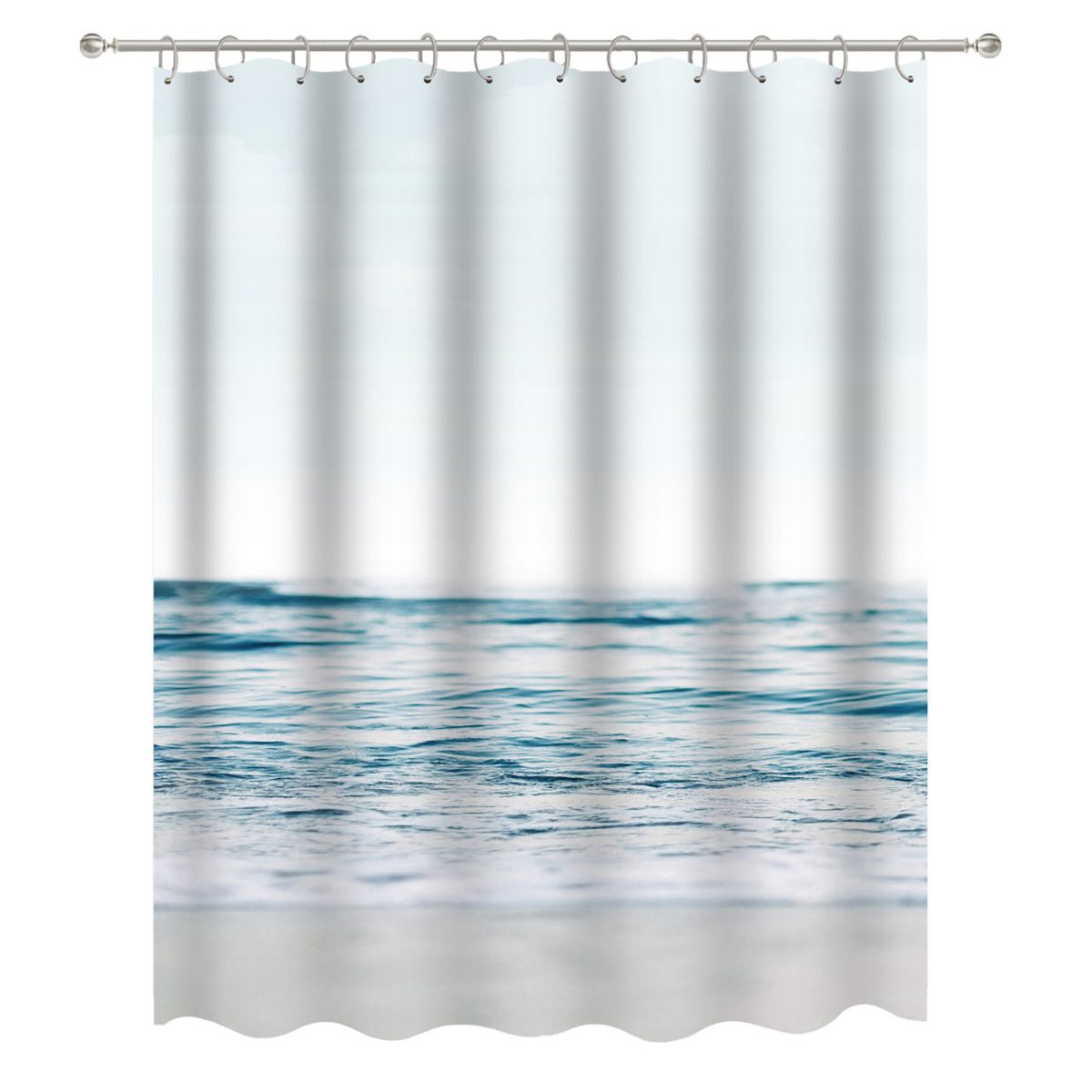 Americanflat Blue Wave And Sand Shower Curtain Americanflat