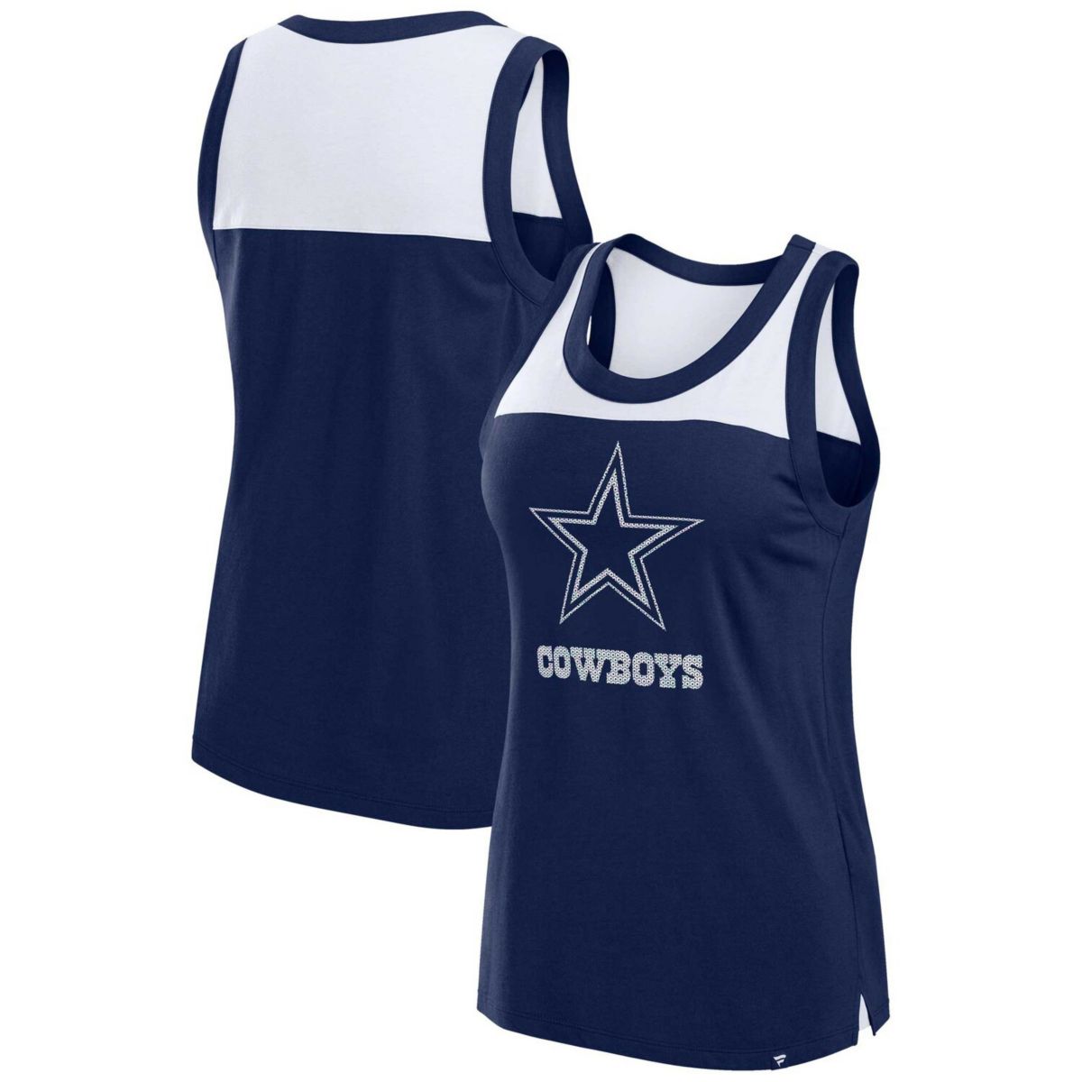 Женская Футболка Fanatics Navy Dallas Cowboys с Пайетками Fanatics Brands - White Label