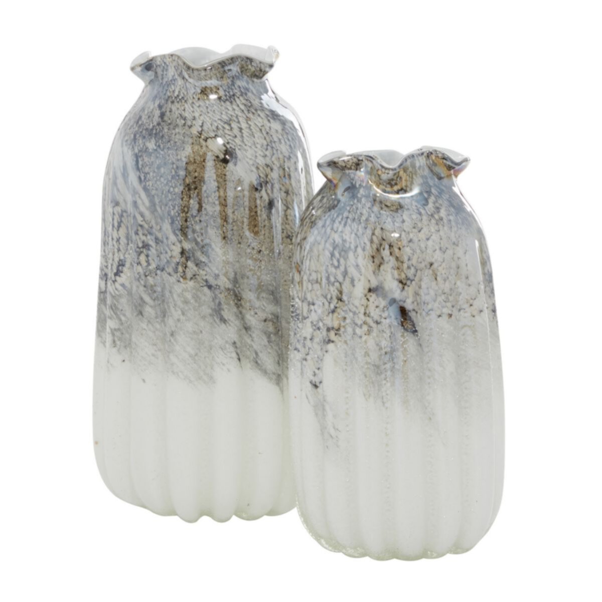 Stella & Eve Grey Glass Vase 2-piece Set Stella & Eve