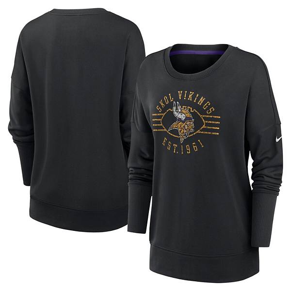 Женское черное худи Nike Minnesota Vikings с технологией Dri-FIT NCAA