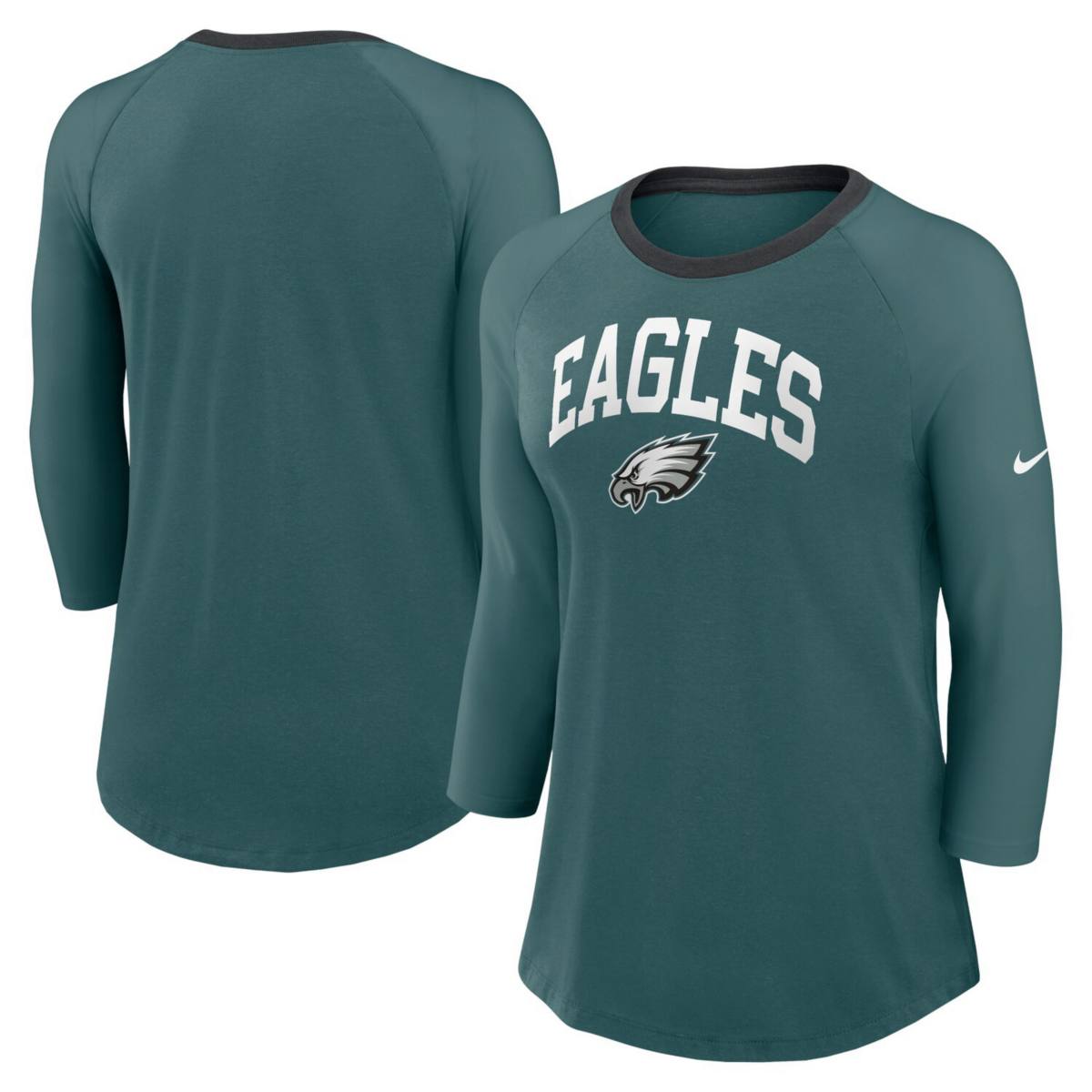 Женская Футболка Nike Philadelphia Eagles Raglan 3/4 Рукав Nike