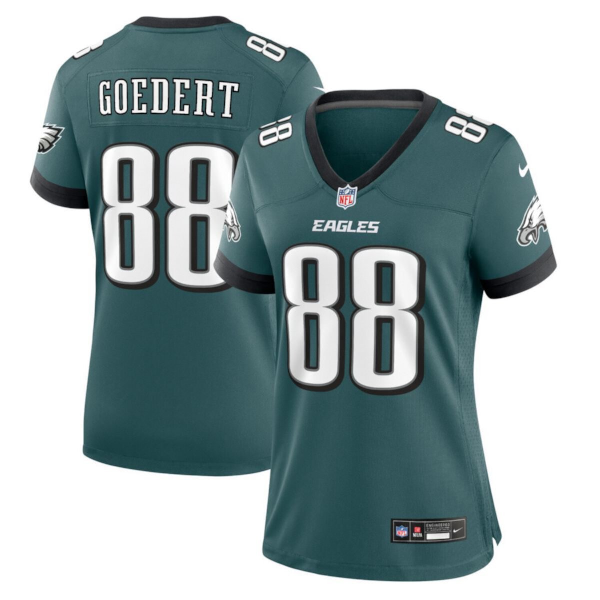 Женская Футболка Nike Dallas Goedert Midnight Green Philadelphia Eagles Team Game Nike