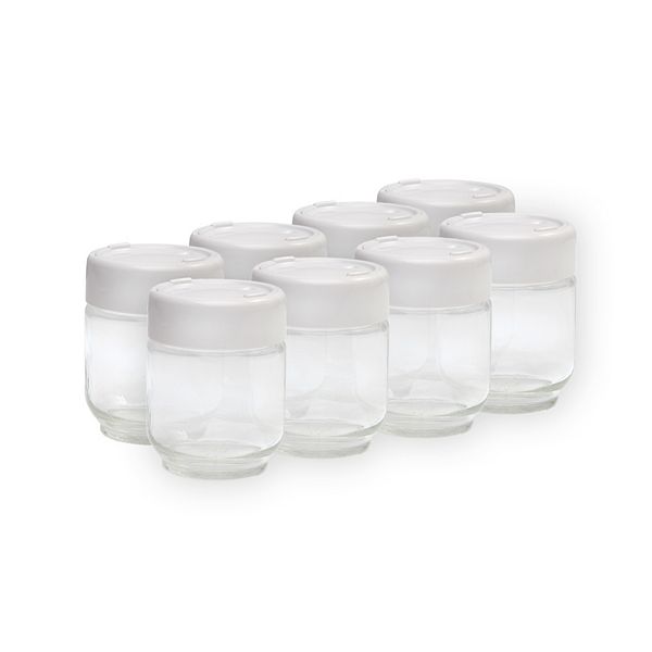 Yogurt Maker Set For Ymx650- 8 Extra Jars, With Lid Dates Euro Cuisine