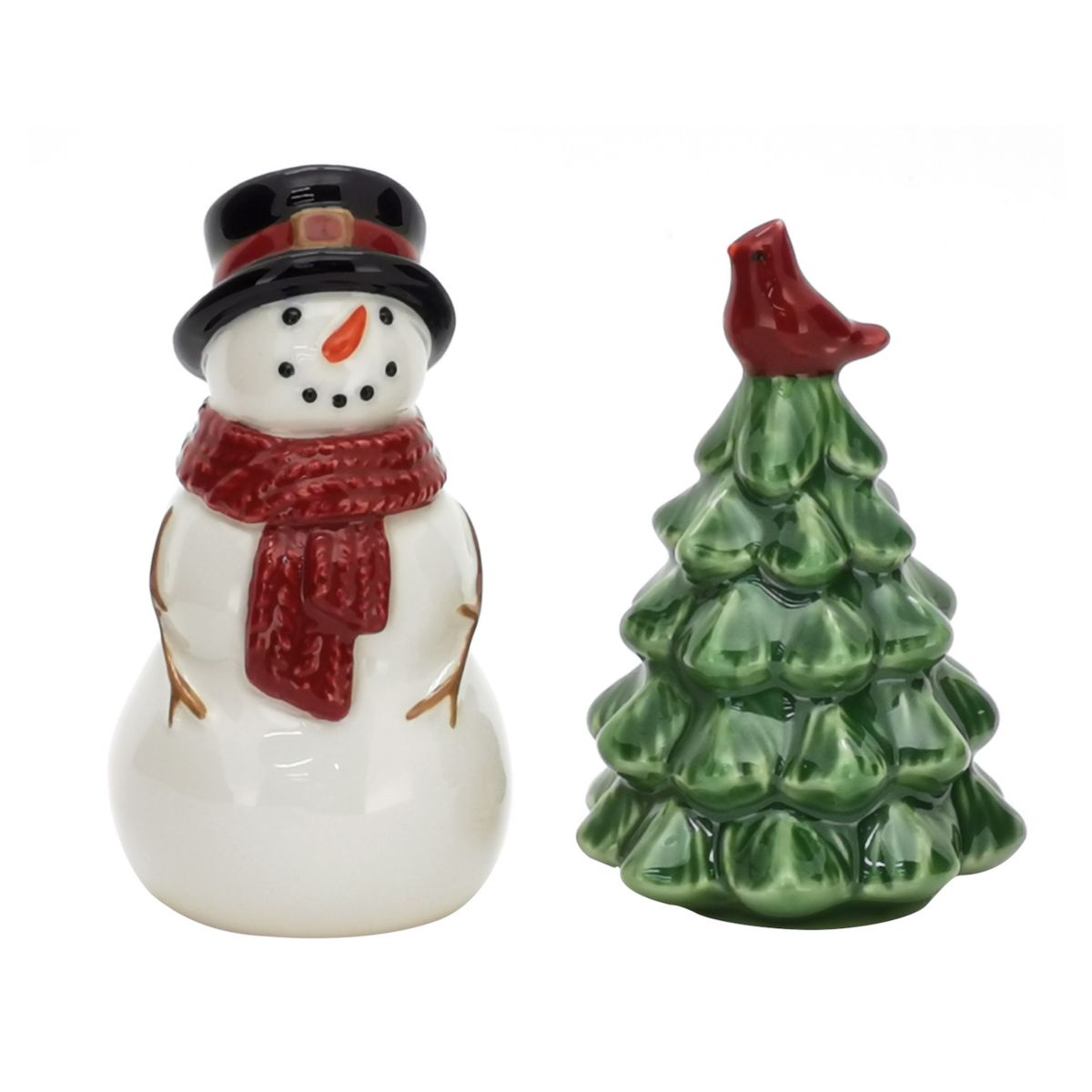 St. Nicholas Square® Yuletide Snowman & Tree Salt & Pepper Shaker Set St. Nicholas Square