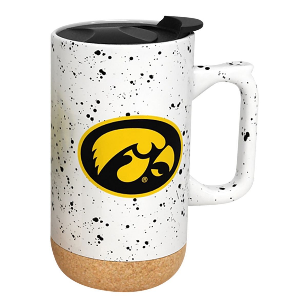 Iowa Hawkeyes 18oz. Speckle Cork Mug Indigo Falls