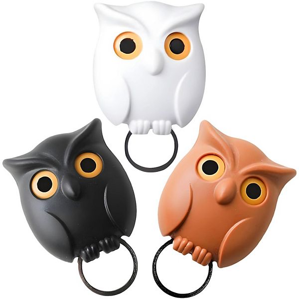 Creative Owl Key Hanger Hook Set 3 Pcs Kitcheniva