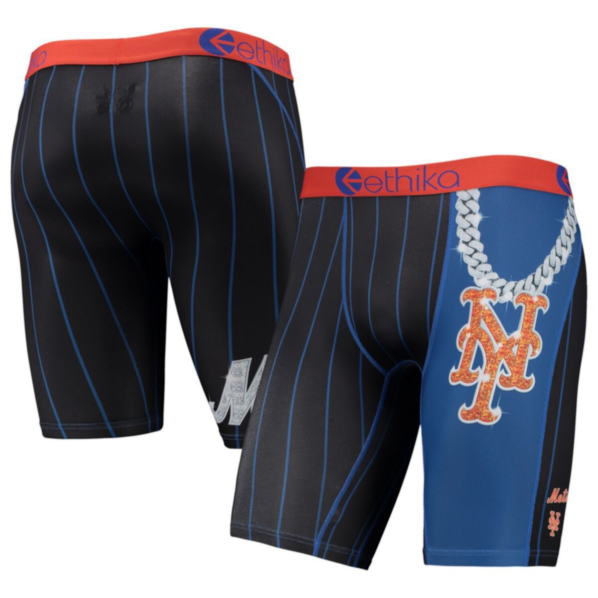 Мужские боксеры Ethika New York Mets Slugger с эластичной талией, 90% полиэстер Unbranded