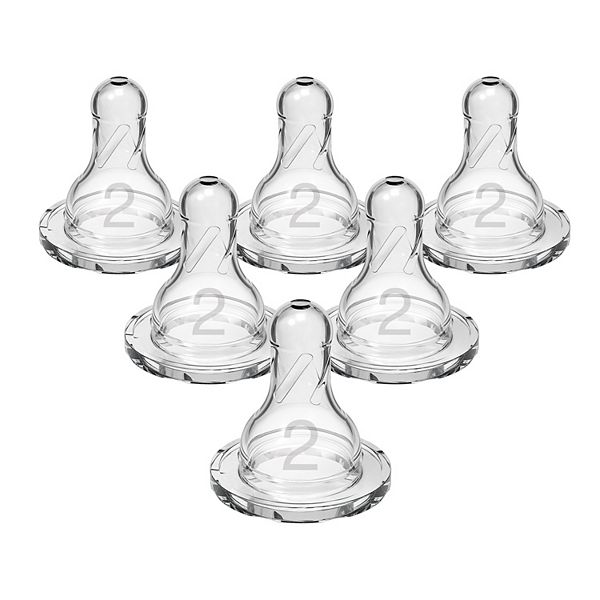 Dr. Brown's Natural Flow® Narrow Baby Bottle Silicone Nipple 6-Pack Dr. Brown's