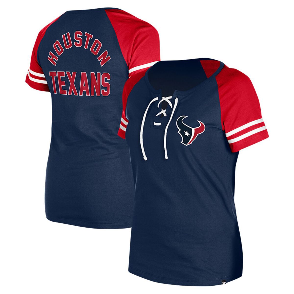 Женская Футболка New Era Navy Houston Texans С Лацией New Era