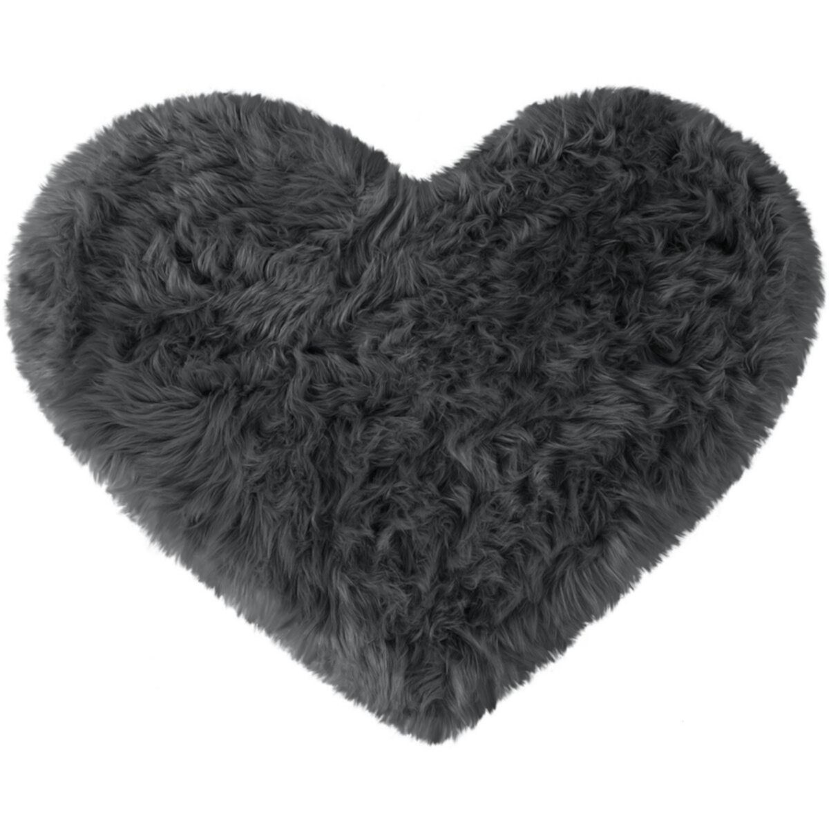 Heart Shaped Faux Fur Rug, Small Fluffy Carpet Girls, Cute Floor Mirror Mat, Throw Rugs For Bedroom PiccoCasa