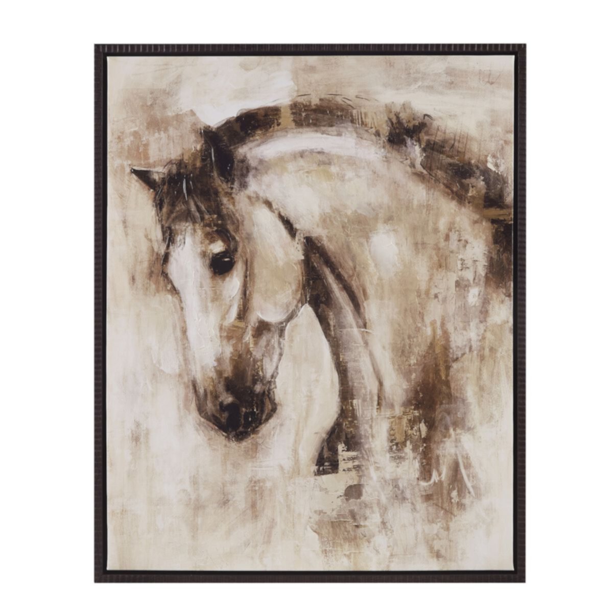 Madison Park Old Glory Hand Embellished Framed Canvas Horse Wall Art Madison Park