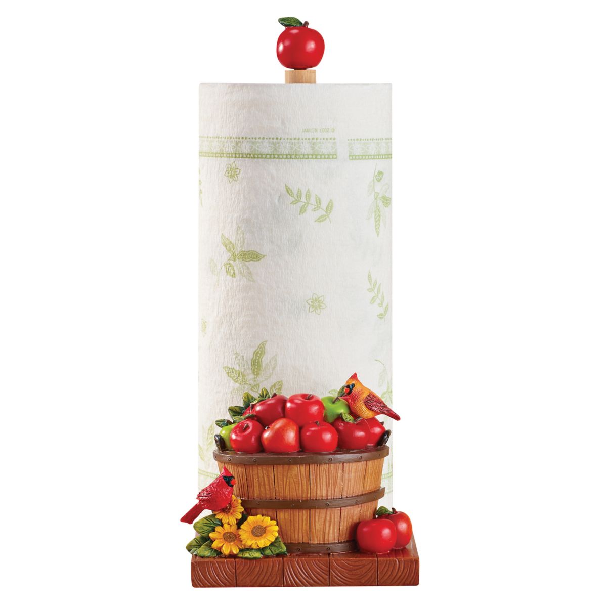 Collections Etc Hand-painted Harvest Apple Paper Towel Holder Collections Etc.