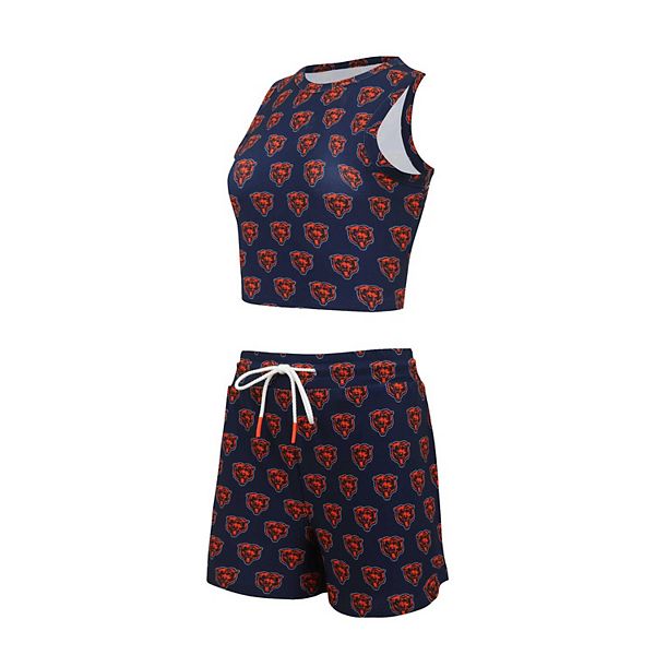 Женский комплект для сна с укороченным топом и шортами Women's Concepts Sport Chicago Bears Unbranded