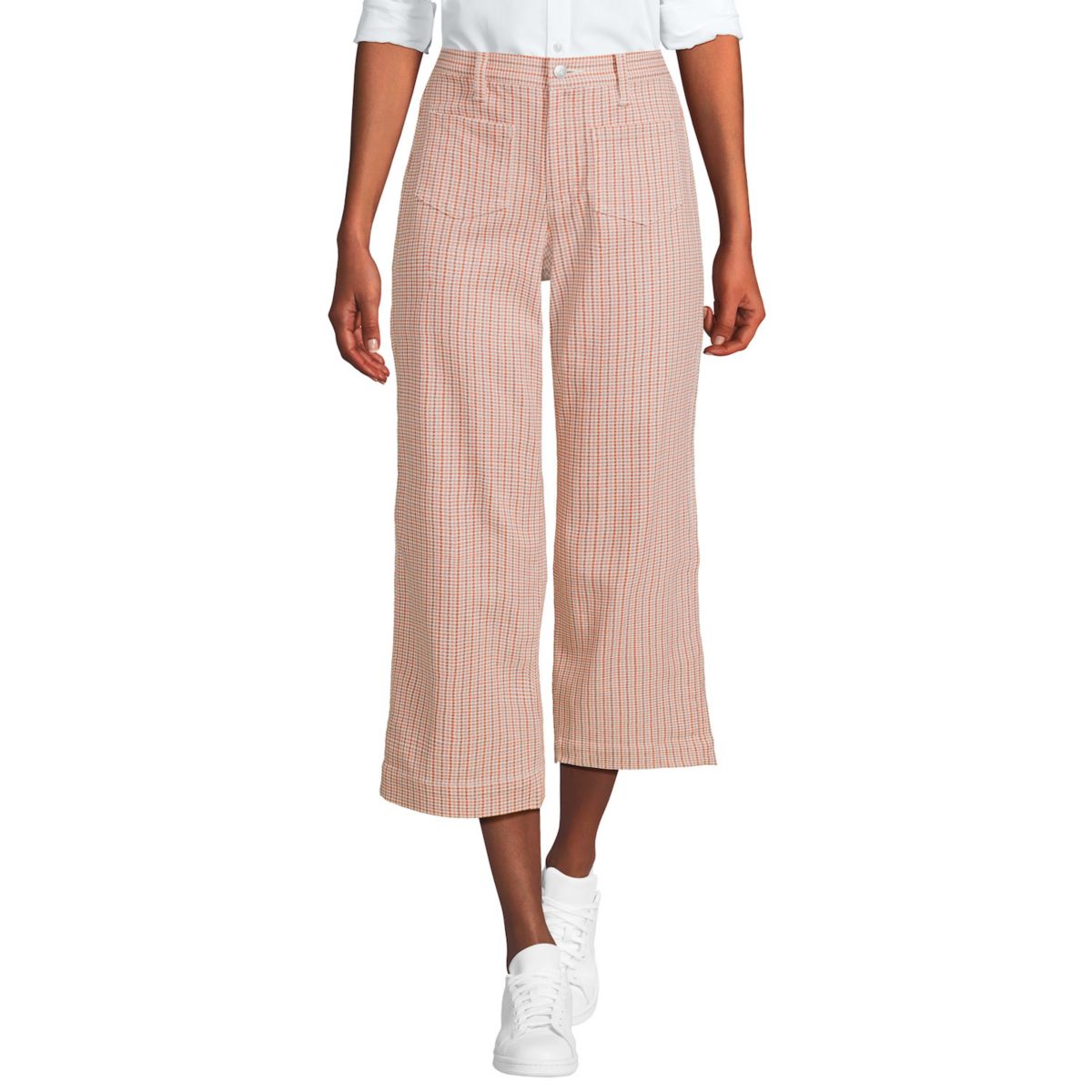 Женские Бриджи и капри Lands' End High-Rise Wide Leg Crop Pants Lands' End