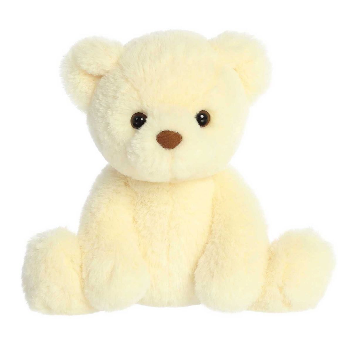 Aurora Small White Bear Gelato Bear 9&#34; Vanilla Snuggly Stuffed Animal Aurora