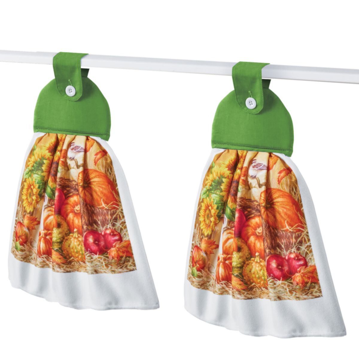 Collections Etc Dona Gelsinger Bountiful Harvest Kitchen Towels - Set Of 2 Collections Etc.