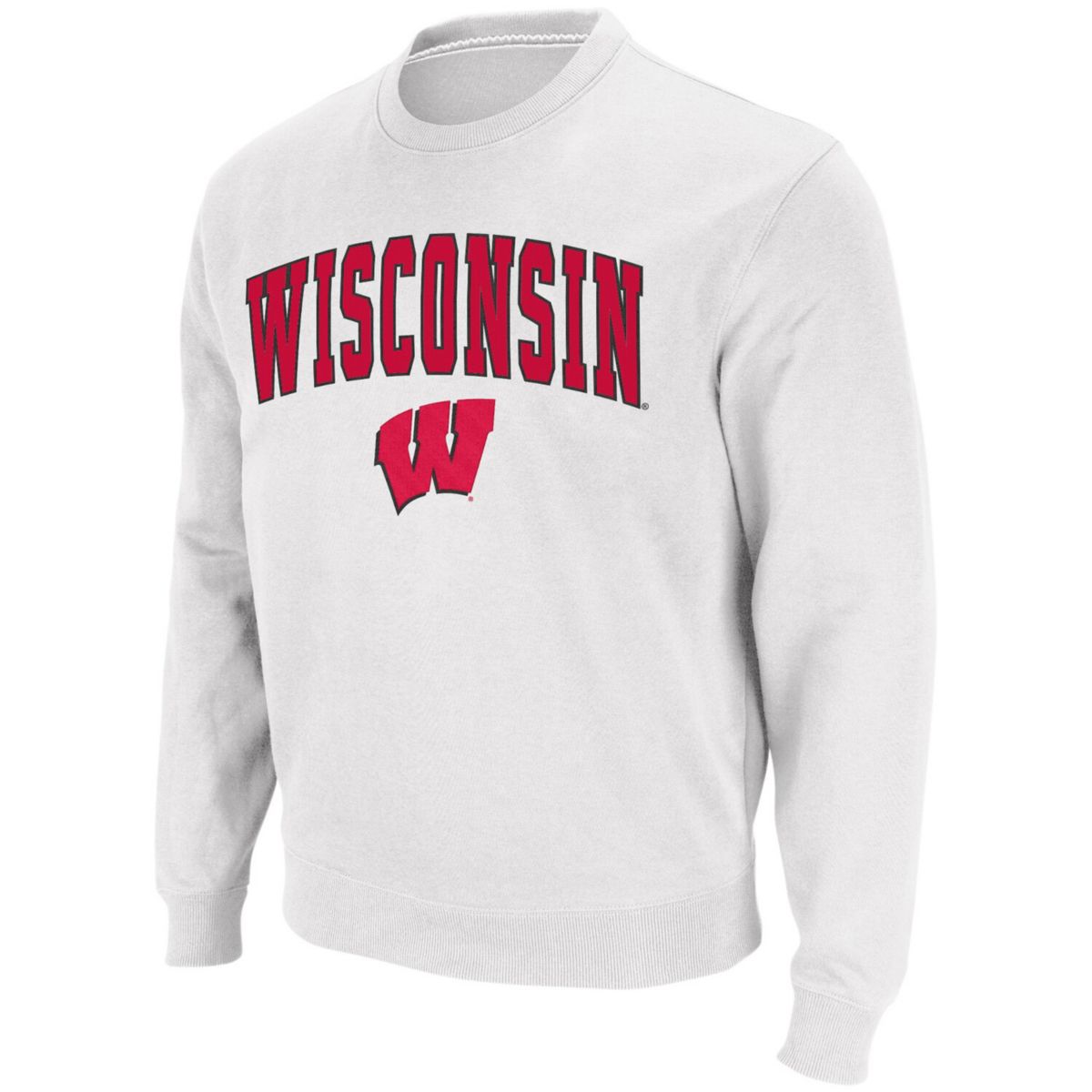 Мужская Футболка Colosseum Белая Wisconsin Badgers Arch & Logo Colosseum