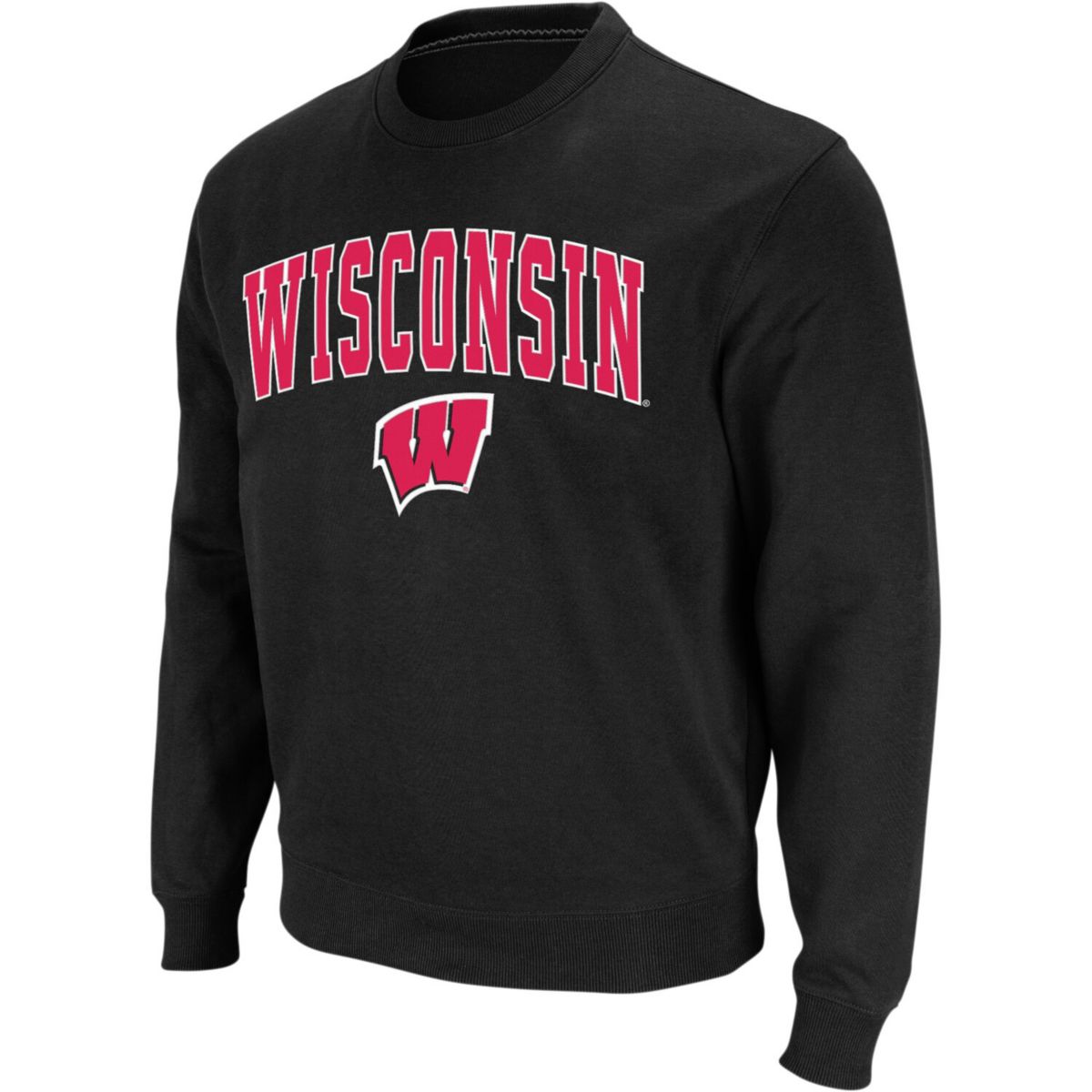 Мужская Футболка Colosseum Черная Wisconsin Badgers Arch & Logo Colosseum