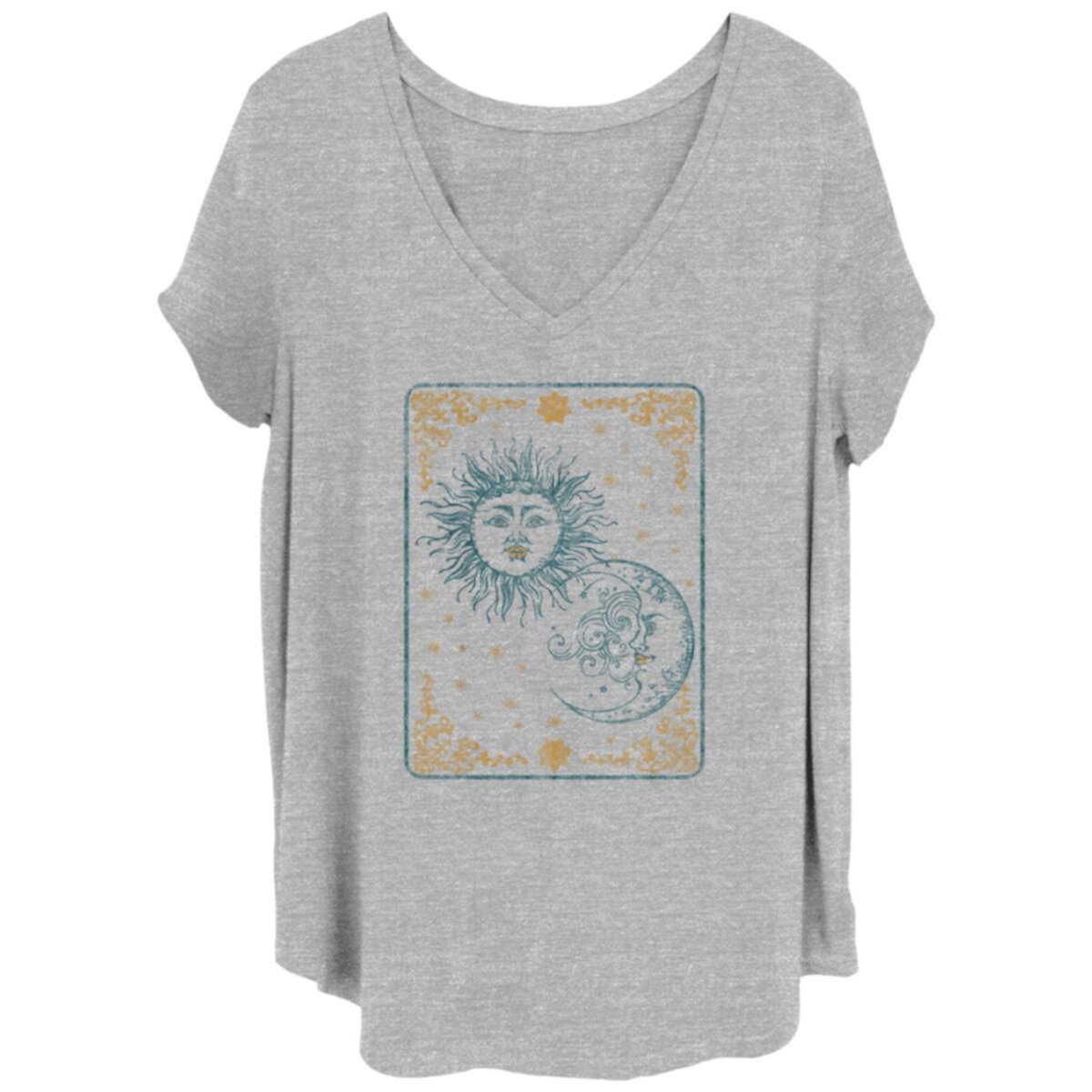 Детская Футболка Unbranded Sun And Moon Card Vintage V-Neck Unbranded